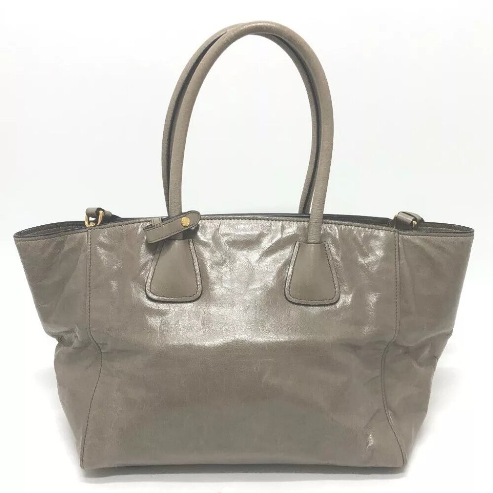 PRADA BN2626 logo 2WAY Handbag Shoulder Bag Triangle Plate Tote Bag - Picture 2 of 15